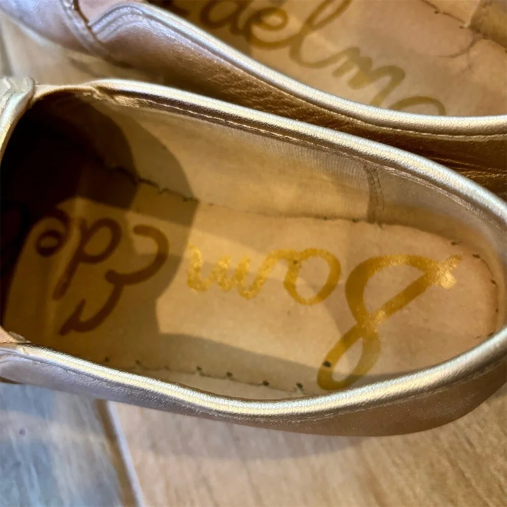 Sam Edelman Carrin Espadrille Slip-On Flats Rose Gold Womens Size 9